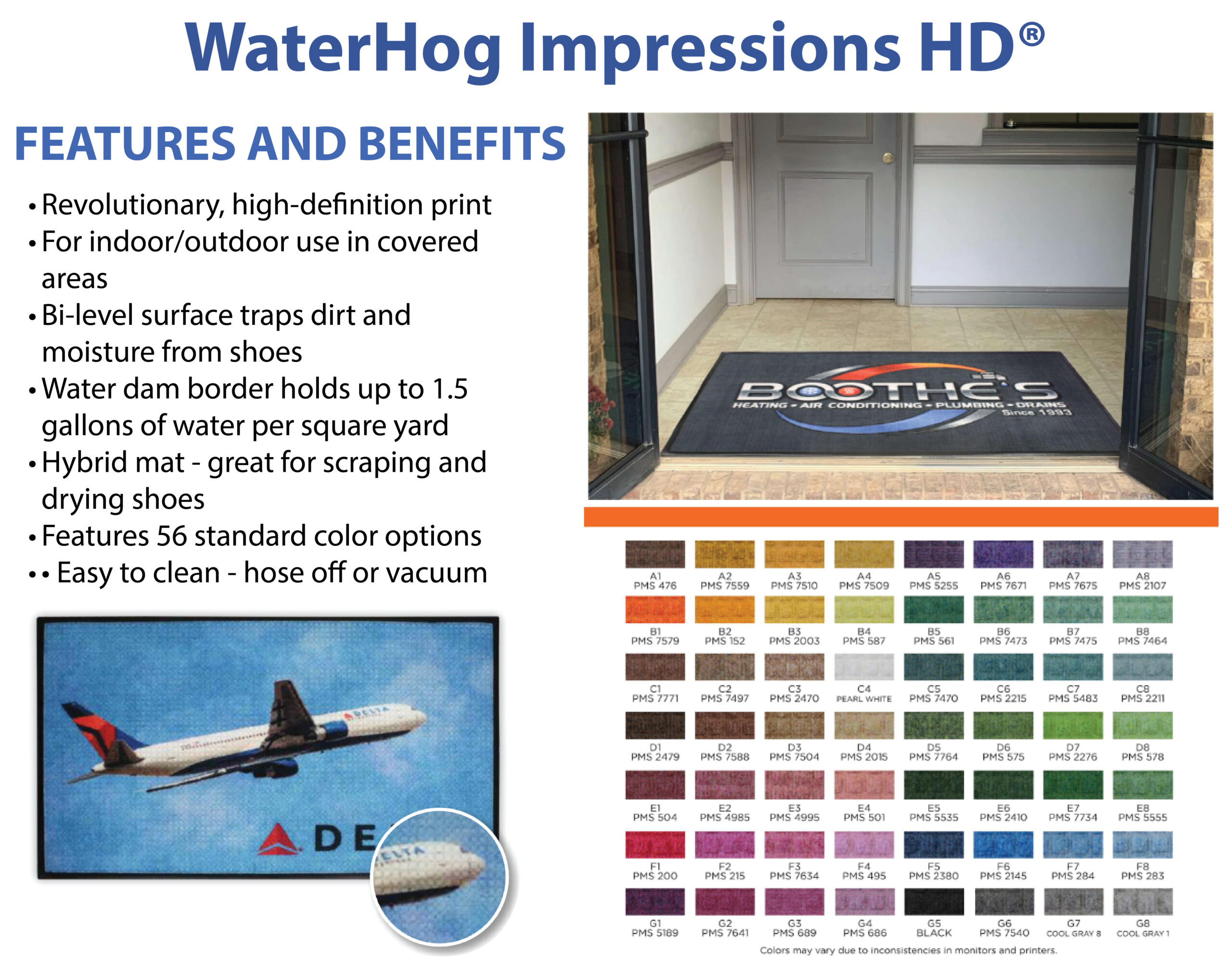 custom printed water boot mats