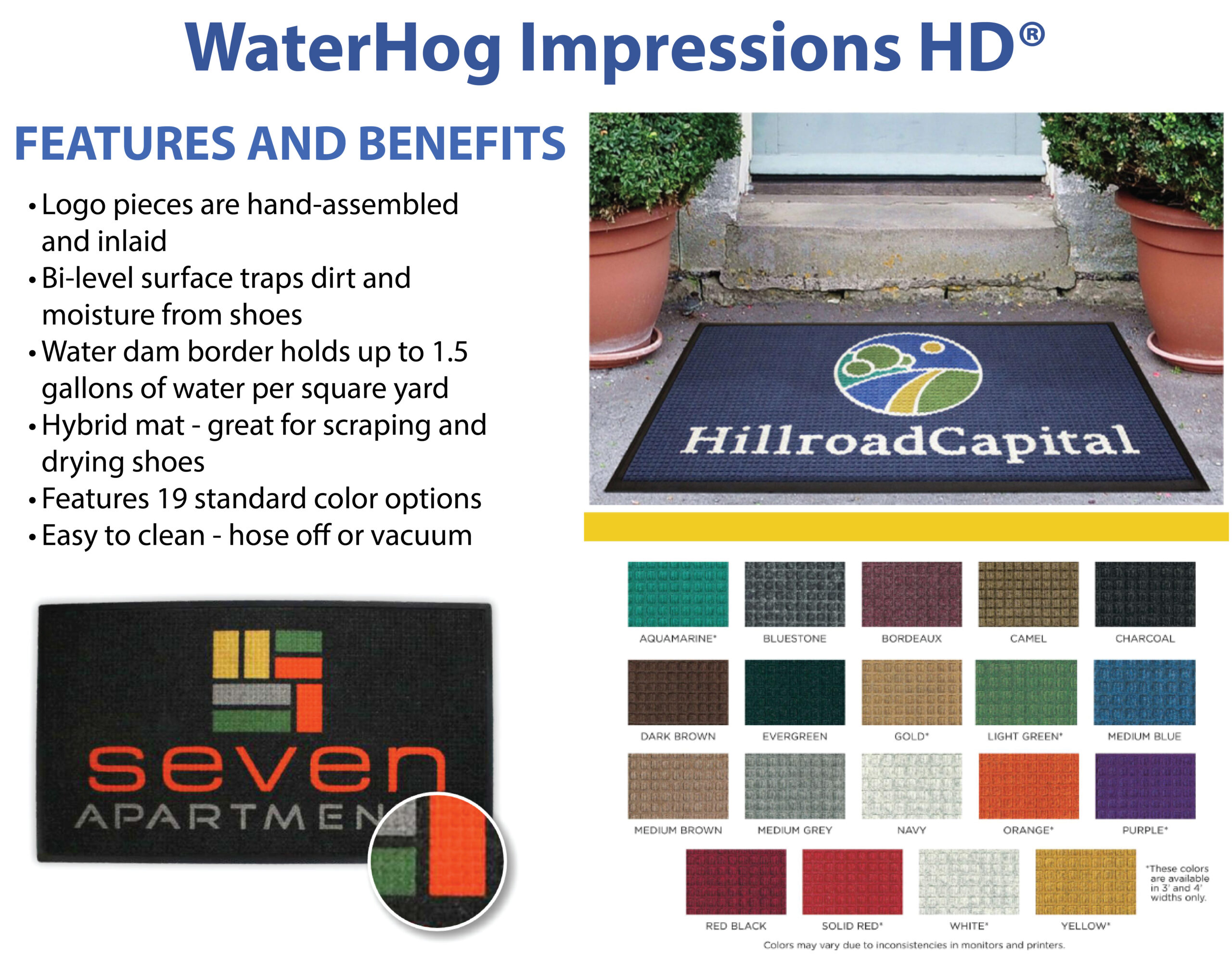 custom waterproof digital printed mats